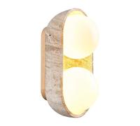 ITOSUI Aplique de Pared de Piedra Vintage Estilo nórdico, de travertino Amarillo, lámpara de mesilla de Noche de Piedra Natural de Estilo japonés para Dormitorio, vestíbulo, Entrada y escaleras.