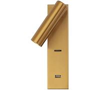 ITOSUI Aplique de Pared LED Ajustable con Carga USB para armarios, Ideal para Dormitorio y Sala de Estar (Bronce-4000k)