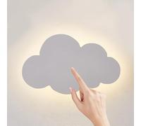 ITOSUI Aplique de Pared LED White Cloud Design con Control táctil, Regulable en 3 Colores, lámpara de Pared Moderna para iluminación Ambiental en la Sala de Estar y la mesita de Noche.