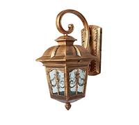 ITOSUI Aplique de Pared Moderno de latón - Pequeña Linterna de Exterior para Garaje, Porche y terraza.