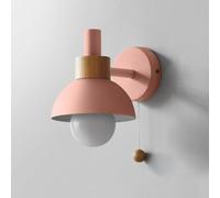 ITOSUI Aplique de Pared Moderno nórdico de 1 luz con Interruptor de cordón - Lámpara de Espejo de baño Rosa para Dormitorio, Sala de Estar, Pasillo, Cocina, Estudio, habitación Infantil.