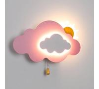 ITOSUI Apliques de Pared con Forma de Nube para la habitación Infantil - Apliques LED Regulables para Habitaciones de niñas y niños (Rosa)