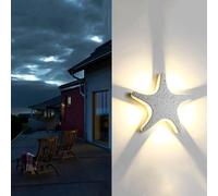 ITOSUI Apliques de Pared para Exteriores, Luces de Aluminio para porches, Apliques de Pared para Exteriores con Forma de Estrella, lámpara de Pared Impermeable para Dormitorio, casa, Porche, Patio.