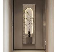 ITOSUI Cuadro Decorativo 3D con Luces LED, Pintura Creativa en Piedra Arenisca con jarrón y Planta Artificial, Ideal para Sala de Estar, baño, Dormitorio o Comedor inauguración de casa.