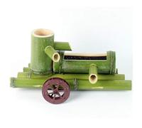 ITOSUI Kit de Fuente de bambú Independiente, Elemento acuático Estilo Zen Feng Shui, Adorno de Agua circulante para Acuario, Fuente Decorativa de bambú para paisajes, para Patio, jardín o Estanque.