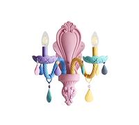 ITOSUI Lámpara Colgante de Cristal, araña LED Europea, diseño de Vela de Lluvia para Dormitorio, luminaria Interior Colorida, Elegante lámpara de Pared para decoración del hogar