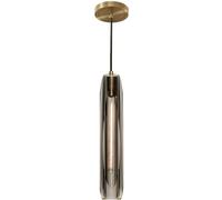 ITOSUI Lámpara Colgante Larga de Cristal Gris Humo - Lámpara de araña Industrial de Cristal Transparente para Isla de Cocina, Comedor, Dormitorio y baño.