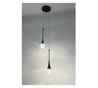 ITOSUI Lámpara Colgante LED Moderna Crystal nt Light para Comedor y Cocina, decoración Interior en Blanco y Negro, luminaria de Brillo Sutil