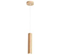 ITOSUI Lámpara Colgante Lineal de Madera con LED Regulable, Ideal para Isla de Cocina, Estilo rústico, Mini lámpara de Techo, araña Larga Vintage para Dormitorio y Comedor (Color Madera, 6000K).