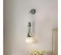 ITOSUI Lámpara de Pared LED acrílica de 9 W con Forma de Flor, Estilo nórdico Moderno, para Interiores, Dormitorio, mesita de Noche, Sala de Estar, Porche, decoración, luz Verde y Blanca.