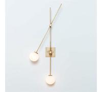 ITOSUI Lámpara de Pared LED con diseño geométrico de líneas, Cabezal Giratorio, Ideal para Sala de Estar, Cocina y baño. Aplique de Pared Moderno (Color: Dorado, Tamaño: Luz cálida).
