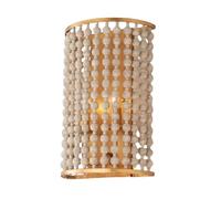 ITOSUI Lámpara de Pared rústica de Madera con Cuentas, Aplique de Pared Vintage para Dormitorio, mesita de Noche o Sala de Estar.