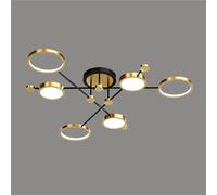 ITOSUI Lámpara de Techo LED Moderna Regulable de 6 Luces, de 3000k a 6000k, Ideal para Dormitorio, Sala de Estar, Cocina, Pasillo y Comedor (Acabado Oscuro) Color Dorado.