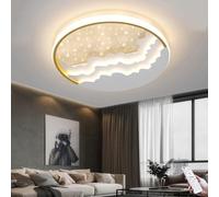 ITOSUI Lámpara de Techo LED Regulable Moderna con Mando a Distancia, luz Blanca cálida/Neutra/fría, Ideal para salón, Dormitorio, Cocina y Oficina. Color Dorado, 60 cm.