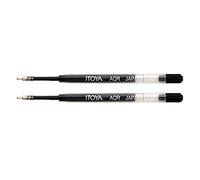 Itoya AQR-10BP-BK Aquaroller Pen Ink Refill 2-Pack Black