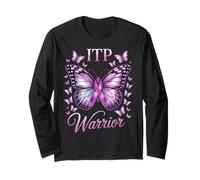 ITP Warrior Immune Thrombocitopenia Concientización Cinta Púrpura Manga Larga