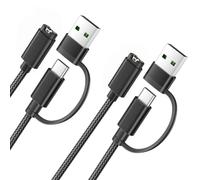 Itramax 2-en-1 USB-C Cable de Carga para Reloj Garmin Cargador 1,2M 2 Pack | Cable Alimentacion para Garmin Approach S70 S62 S60 S42 S40 G12,Vivomove 3 3S,Quatix 8,Vivosmart 5,Tactix 8 7 Standard,Swim 2