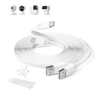 Itramax Cable alargador plano USB C de 20 pies,cable de carga extra largo USB A a USB C para Blink Mini 2/Outdoor 4,Ring Pan-Tilt Indoor Cam,eufy Cam S3 Pro,SoloCam S340/S350/S220/C210,EZVIZ H6c 2K