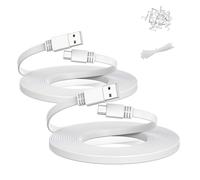Itramax Cable Alimentacion Micro USB 6M 6 Metors 2-Pack,Cable Carga Alargador Micro USB Plano 10m,Largo Cargador para Neos Smartcam,Yi CAM,Nest CAM,Cámara Blink XT XT2,Arlo Q,Controlador Xbox One