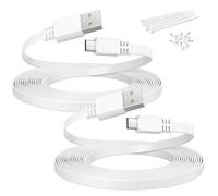 Itramax Cable de Extensión Micro USB 6M,Cable Alimentación Micro USB Plano para Cámara de Seguridad,Compatible con Wyze Cam v4/Pan v2/OG,Blink Mini/XT/Outdoor 3,Ring,Arlo Pro 2,eufy E220,EZVIZ,YI Home