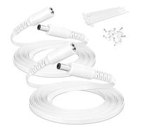 Itramax Cable de Extensión Plano 12V DC 3M/10FT 2 Piezas 5,5mmx2,1mm Jack