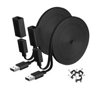 Itramax Cables de Extensión USB 3M Paquete de 2,Cable de Carga Alimentación de Extensión Plano Largo Impermeable Compatible con WYZE CAM V4/V3/V2,OG,Blink Outdoor 4(4th Gen),Blink XT,Blink Mini