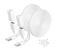 Itramax Cables de Extensión USB 3M Paquete de 2,Cable de Carga Alimentación de Extensión Plano Largo Impermeable Compatible con WYZE CAM V4/V3/V2,WYZE CAM OG,Blink 4(4th Gen),Blink XT,Blink Mini