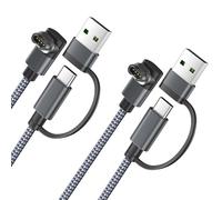 Itramax Tipo C Cable Carga para Garmin Watch 1.2M,Paquete de 2,Cable cargador para Garmin Fenix 8 7 7X 7S Sapphire Solar 6 6X 6S 5 Plus,Forerunner 970 965 955 265 255 55 45,Instinct E 3 2 2S 2X - Gris