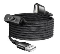 Itramax USB On Off Switch Cable 1M,Inline USB Power Switch USBA Macho a Hembra Cable de extensión con interruptor de palanca mejorada para PC,TV,Carplay,tira de LED,lámpara de escritorio,ventilador