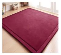 ITRHJTGP Alfombra De VellóN Coral Alfombra De Chenilla De 20MM, Tapete De Lana Coral, Tatami, Mesa De Té(Wine Red,200x100cm)