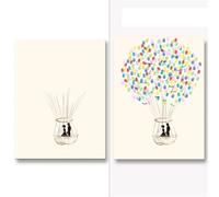 ITRHJTGP Arbol De Huellas Boda Libro de Invitados con árbol de Huellas Dactilares for Boda, Pintura de Firma, Beso de Pareja, Huella Digital, Mejores Deseos for Fiesta(Color06,50x70cm 20x28inch)