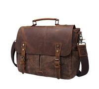 ITRHJTGP Bandolera Los bolsos acolchados impermeables de la lona encerada personalizaron la bolsa de mensajero elegante del vintage de la taleguilla for los hombres(Yellow)