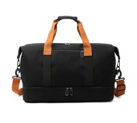 ITRHJTGP Bolsa Deporte Fashion Travel Bags For Women Large Capacity Men's Sports Bag Waterproof Weekend Sac Voyage Female Messenger Bag Dry and Wet(Black)