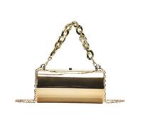 ITRHJTGP Bolso Bandolera con Cadena Bolsos de mujer, bolsos fiesta, mini noche, cruzados, hombro(Gold)