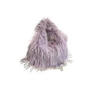 ITRHJTGP Bolso Pelo Mujer Bolso borroso de invierno y otoño, bolso hombro con cuerpo cruzado piel versátil for mujer, producto exitoso(Purple)