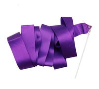 ITRHJTGP Cintas de Danza Cintas de Ballet 10 Colores, Varilla giratoria, Cintas Gimnasia, Entrenamiento Arte rítmico, artística, Danza con para espectáculos de Danza(Purple)