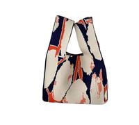 ITRHJTGP Clutches De Para Mujer Bolso De Mano Punto Hecho A For Mujer, Mini Muñeca Con Nudo, Informal Flores, Bolsas Compras Reutilizables para niñas y mujeres(Color-10)