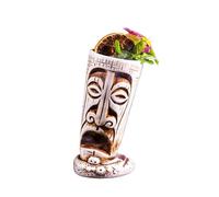 ITRHJTGP Copas de Cóctel Taza de cerámica Tiki de 350 ml a 700 ml, creativa, de porcelana, con cara humana, for cerveza, vino, cócteles hawaianos, fiestas(Color5)