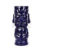 ITRHJTGP Copas de Cóctel Taza Tiki De Cerámica For Cóctel Hawaiano, Taza Con Calavera Zombi, Juego De Vino Grande, Fiesta Exótica, Taza Tropical, Hecha A Mano(Aimar - Blue)