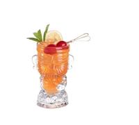 ITRHJTGP Copas de Cóctel Vaso de vidrio, tazas hawaianas Tiki, vasos creativos for cóctel, vaso de cerveza, vasos de Martini, tazas for bebidas, taza divertida, taza de café(Maori chief 300ml)