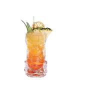 ITRHJTGP Copas de Cóctel Vaso de vidrio, tazas hawaianas Tiki, vasos creativos for cóctel, vaso de cerveza, vasos de Martini, tazas for bebidas, taza divertida, taza de café(Kubi Kachu 300ml)