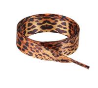 ITRHJTGP Cordones de raso 1 par de cordones clásicos con estampado colorido for mujer, planos for todo tipo zapatos, satén encaje ocio para llevar(Brown,100cm)