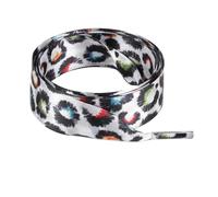 ITRHJTGP Cordones de raso 1 par de cordones clásicos con estampado colorido for mujer, planos for todo tipo zapatos, satén encaje ocio para llevar(White,100cm)