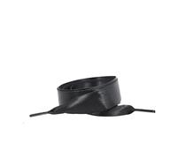 ITRHJTGP Cordones de raso Cintas planas Zapatillas Cordones Boda Unisex Adecuado Satén Ided Poliéster Suave 2 cm Mujeres Candy Zapato Cordón para llevar(Black,100cm)