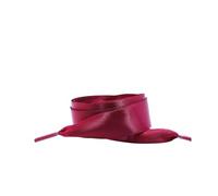 ITRHJTGP Cordones de raso Cintas planas Zapatillas Cordones Boda Unisex Adecuado Satén Ided Poliéster Suave 2 cm Mujeres Candy Zapato Cordón para llevar(Dark red,80cm)