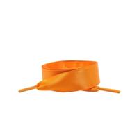 ITRHJTGP Cordones de raso Cintas planas Zapatillas Cordones Boda Unisex Adecuado Satén Ided Poliéster Suave 2 cm Mujeres Candy Zapato Cordón para llevar(Orange,80cm)