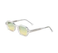 ITRHJTGP Gafas de sol para mujer Gafas de sol moda gradiente populares viaje fiesta marco pequeño Para actividades al aire libre(3503-TRANS-GRN YEL)