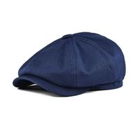 ITRHJTGP Gorro gavroche Gorra de repartidor periódicos for Hombre, Sarga algodón, 8 Paneles, Estilo Panadero, Retro, Gatsby, Informal, Boina Taxista para Uso Diario(Blue 2,59cm)