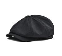 ITRHJTGP Gorro gavroche Gorra de repartidor periódicos for Hombre, Sarga algodón, 8 Paneles, Estilo Panadero, Retro, Gatsby, Informal, Boina Taxista para Uso Diario(Black,63cm)