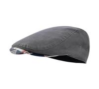 ITRHJTGP Gorro gavroche Gorra Plana for Hombre, de Lino, Estilo Vintage, Informal, Vendedor periódicos, Retro, Boina para Uso Diario(Dark Gray,58cm)